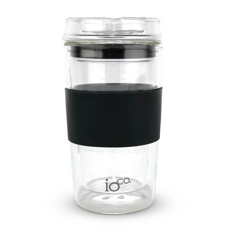 355ml All Glass Insulated Reusable Coffee Cup Black Night - LIFESTYLE - Coffee Mugs - Soko and Co