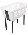 50L Laundry Basket on Legs White - LAUNDRY - Baskets and Trolleys - Soko and Co