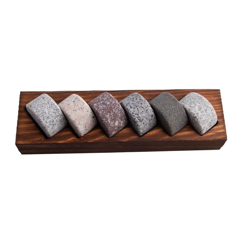 6 Piece Whisky Stones Set &amp; Timber Stand - WINE - Barware and Accessories - Soko and Co