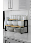 70cm Narrow Bamboo Pantry Shelf Matte Black - KITCHEN - Shelves and Racks - Soko and Co