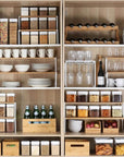 70cm Narrow Bamboo Pantry Shelf Matte White - KITCHEN - Shelves and Racks - Soko and Co