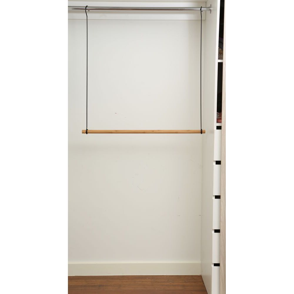 Bamboo Wardrobe Double Hanging Clothes Rail Soko Co