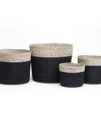 Bedford Medium Round Jute Storage Basket Charcoal - HOME STORAGE - Baskets and Totes - Soko and Co