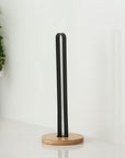 Black & Bamboo Paper Towel Holder - KITCHEN - Bench - Soko and Co