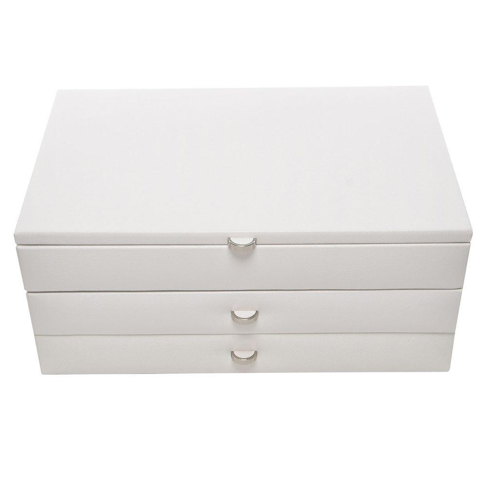 Boutique 2 Drawer Jewellery Box White - WARDROBE - Jewellery Storage - Soko and Co