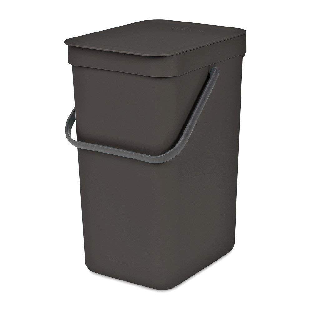 Brabantia 16L Sort & Go Kitchen Rubbish Bin Dark Grey - KITCHEN - Bins - Soko and Co