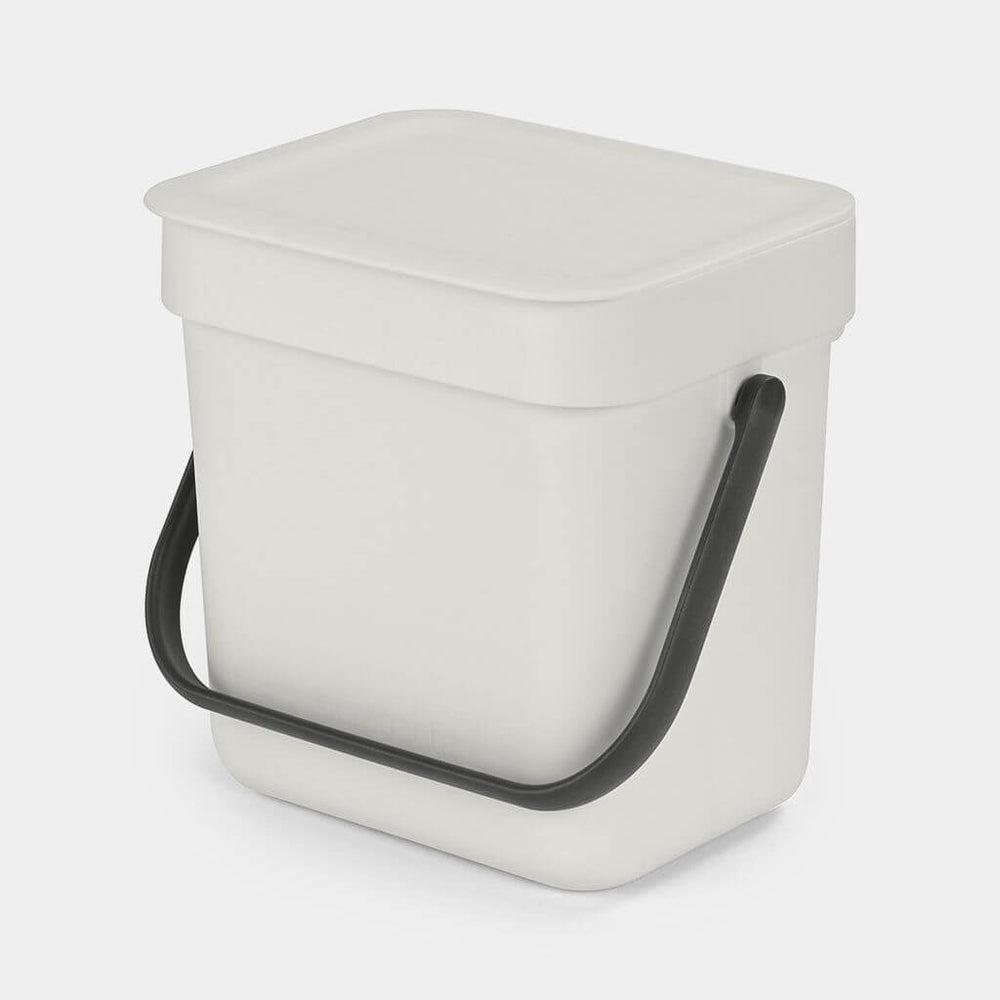 Brabantia 3L Sort & Go Kitchen Rubbish Bin Light Grey - KITCHEN - Bins - Soko and Co