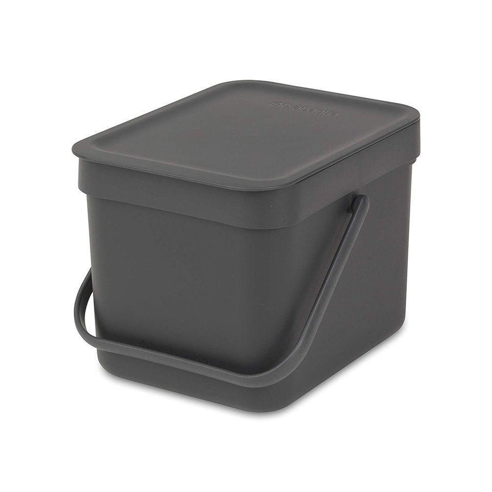 Brabantia 6L Sort & Go Kitchen Rubbish Bin Dark Grey - KITCHEN - Bins - Soko and Co