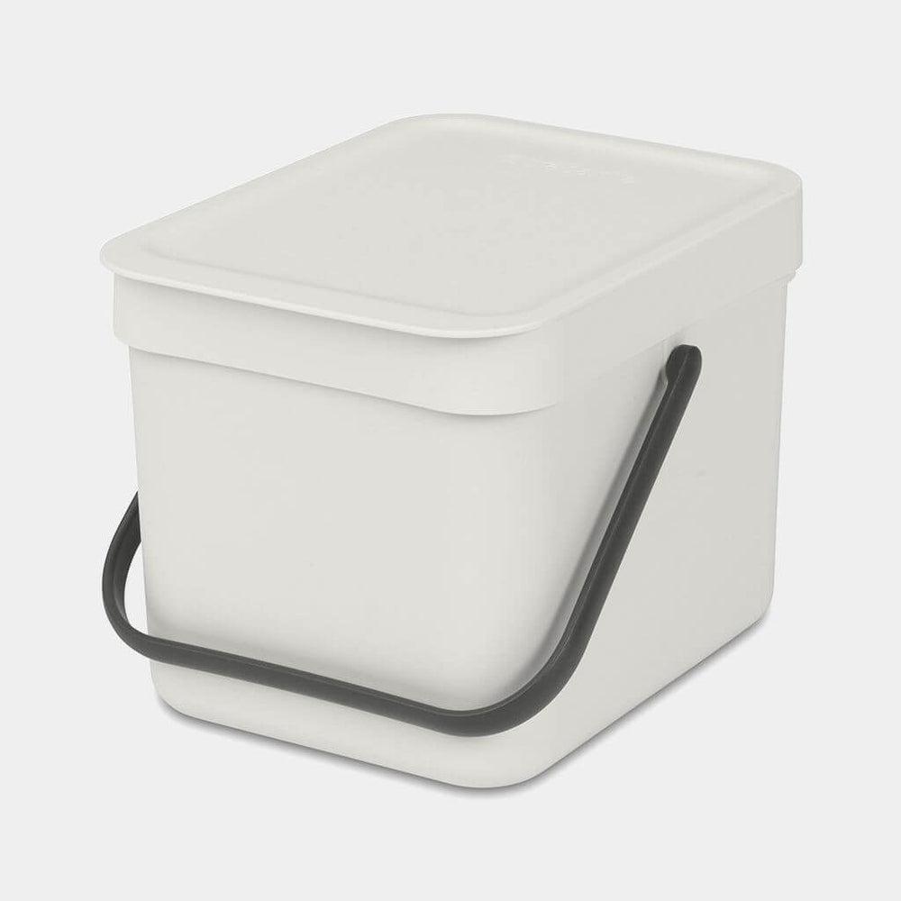 Brabantia 6L Sort & Go Kitchen Rubbish Bin Light Grey - KITCHEN - Bins - Soko and Co