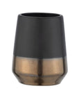 Brandol Ceramic Toothbrush Toothbrush Tumbler Black & Copper - BATHROOM - Toothbrush Holders - Soko and Co