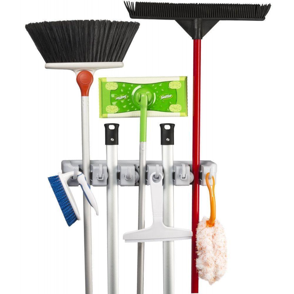 Broom &amp; Mop Holder for 5 Brooms - LAUNDRY - Cleaning - Soko and Co