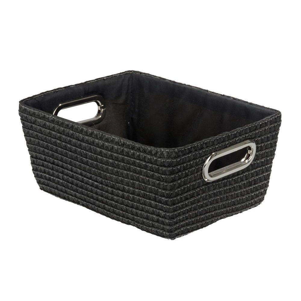 Chromeo Woven Storage Basket Black - HOME STORAGE - Baskets and Totes - Soko and Co