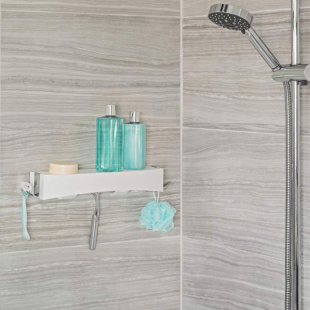 Clever Flip Shower Shelf White - BATHROOM - Suction - Soko and Co