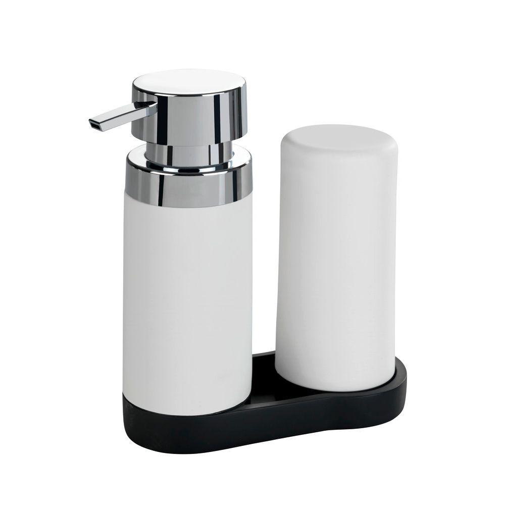 Easy Squeeze 2 Piece Detergent & Soap Dispenser Station White - KITCHEN - Sink - Soko and Co