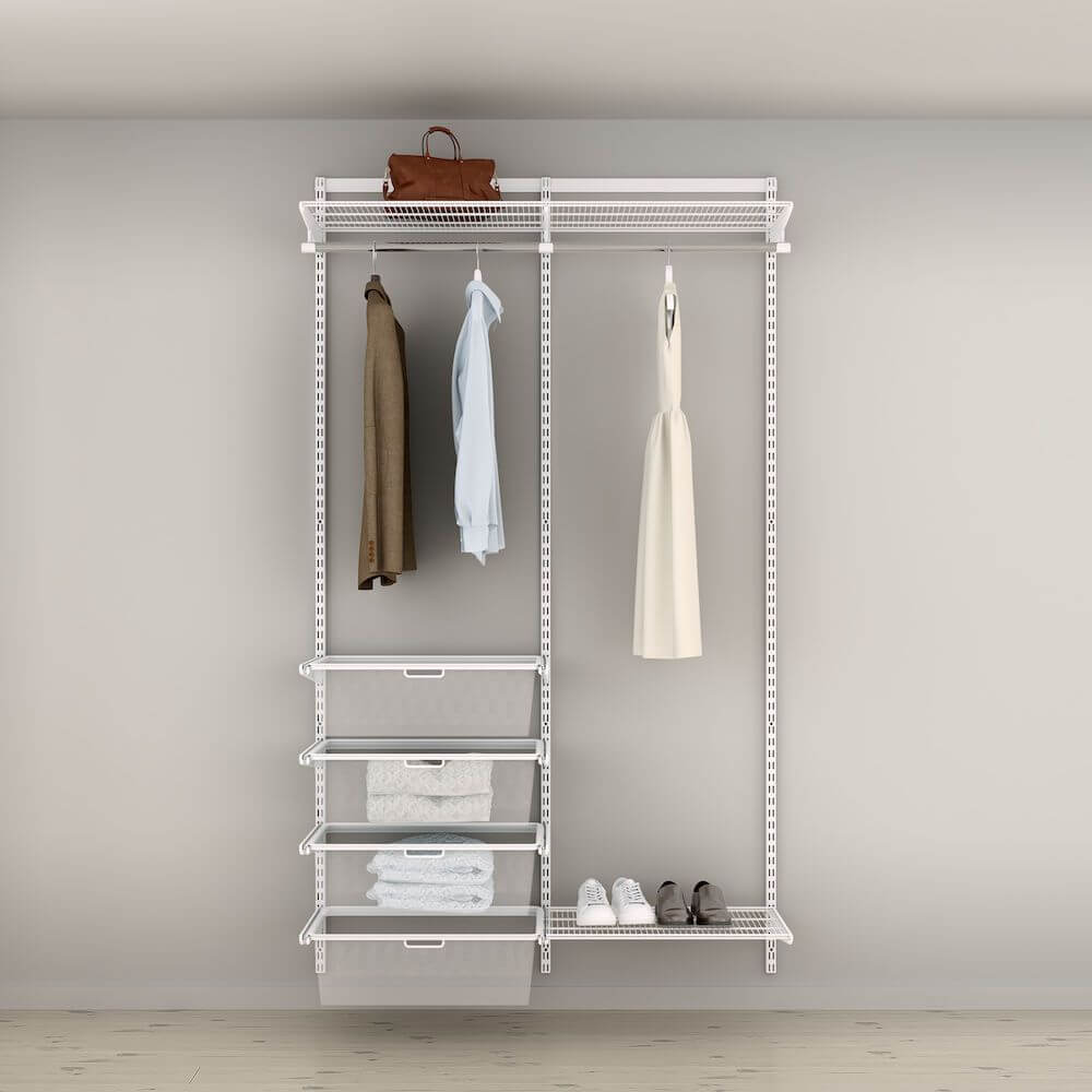 Elfa Classic Wardrobe Storage Solution W: 120 White - ELFA - Ready Made Solutions - Soko and Co