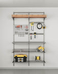Elfa Deluxe Garage Tool Storage Solution W: 120 Platinum - ELFA - Ready Made Solutions - Soko and Co