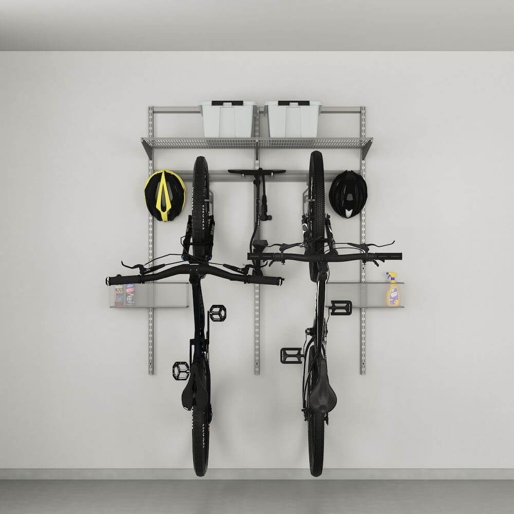 Elfa Garage Deluxe Bike Storage Solution W: 120 Platinum - ELFA - Ready Made Solutions - Soko and Co