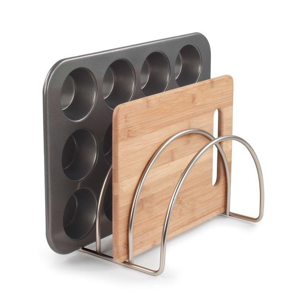 Euro Arc Cabinet & Pantry Organiser Satin Steel - KITCHEN - Shelves and Racks - Soko and Co