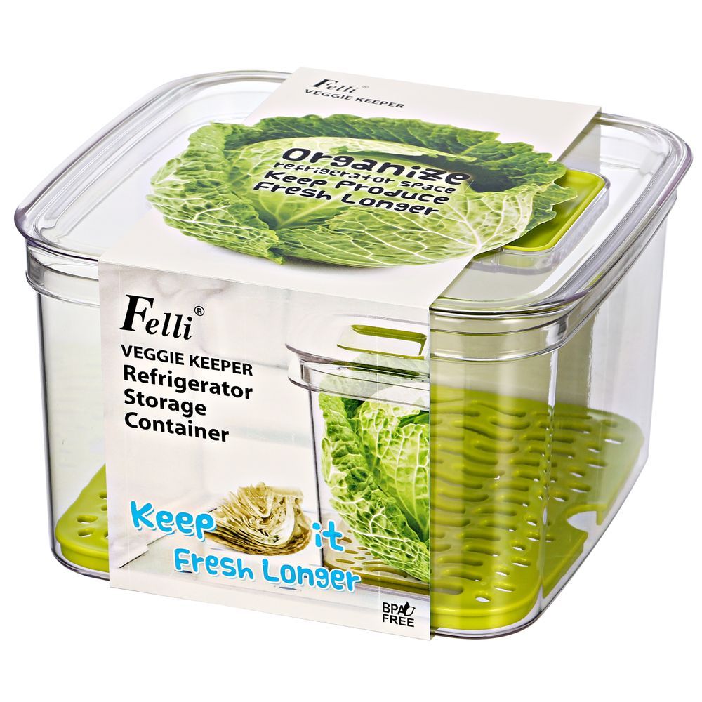 Felli 4.8L Veggie Keeper Fridge Storage Container - KITCHEN - Fridge and Produce - Soko and Co