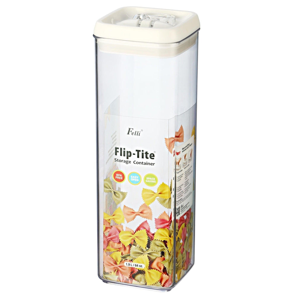 Felli Flip Tite 1.9L Medium Square Pantry Container - KITCHEN - Food Containers - Soko and Co