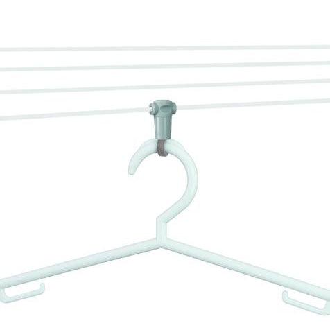 Hang Tight Plastic Coat Hangers &amp; Clothesline Clips 5 Pack White - WARDROBE - Clothes Hangers - Soko and Co