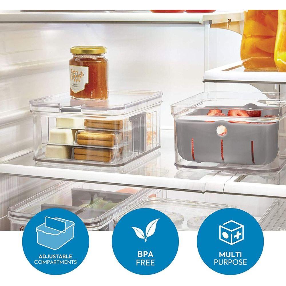 iDesign Crisp Small Divided Fridge Storage Container - KITCHEN - Fridge and Produce - Soko and Co