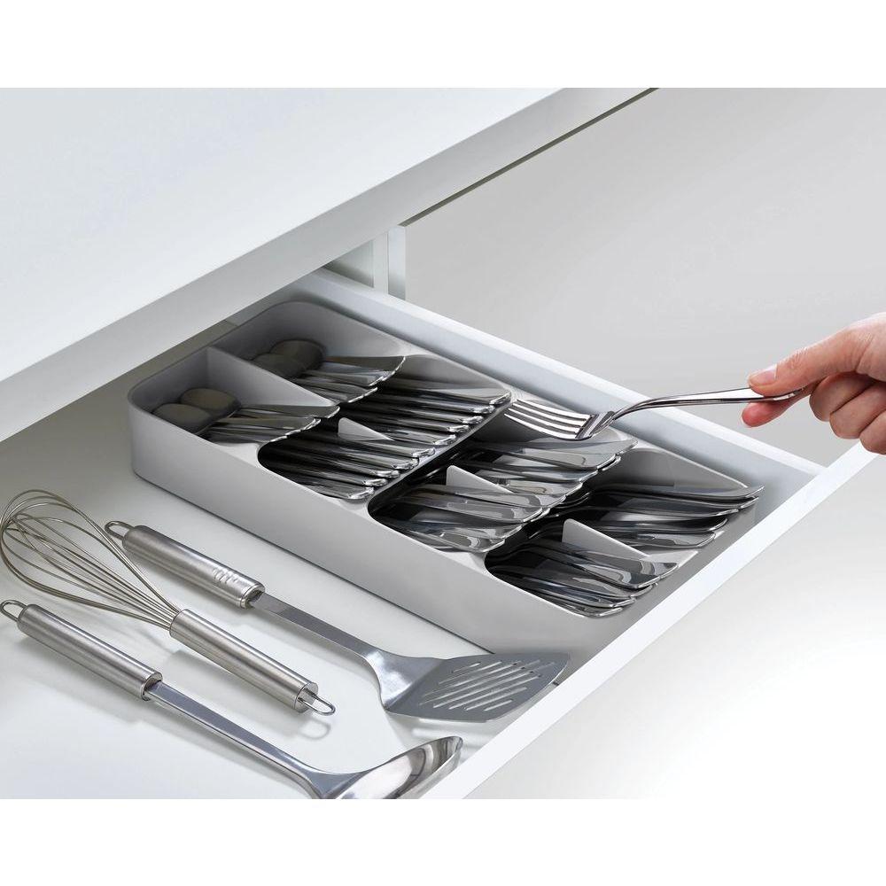 Joseph Joseph DrawerStore Wide Compact Cutlery Tray Grey - KITCHEN - Cutlery Trays - Soko and Co