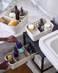 Joseph Joseph EasyStore Slimline Bathroom Storage Basket Ecru - BATHROOM - Squeegees and Cleaning - Soko and Co