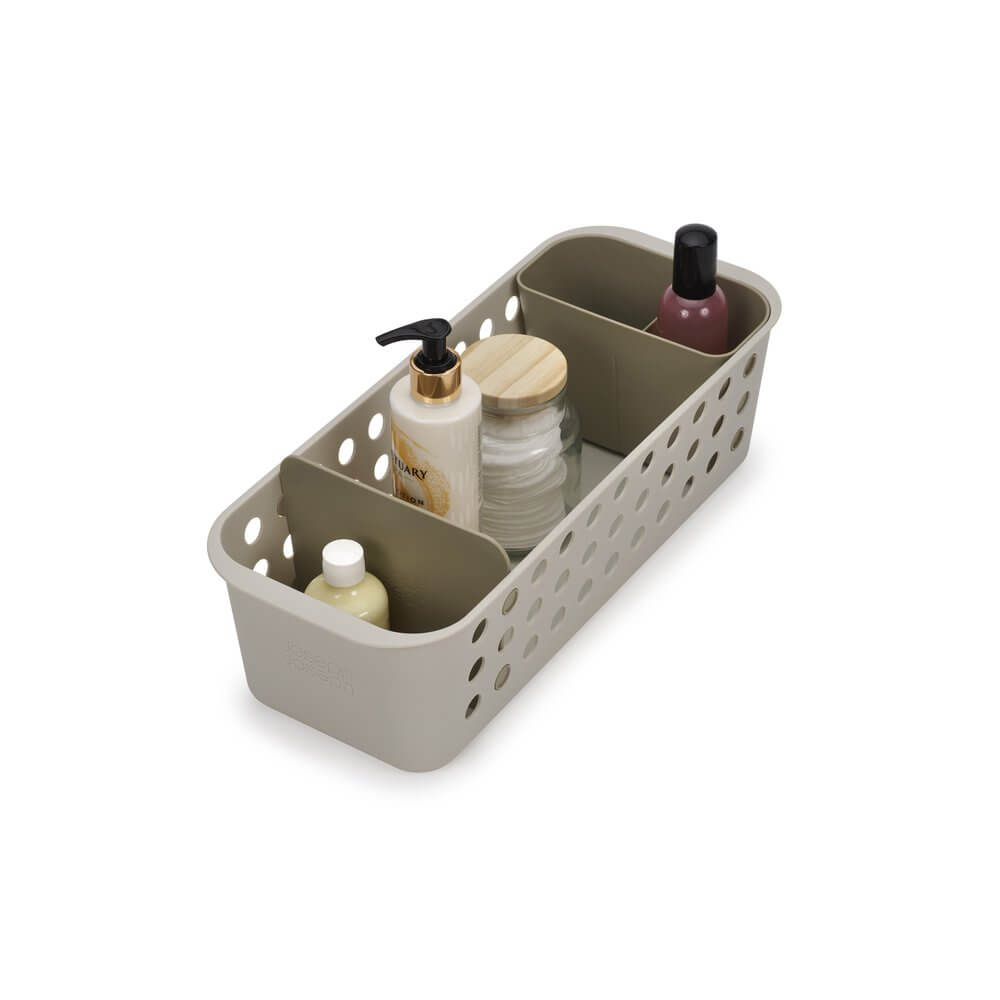 Joseph Joseph EasyStore Slimline Bathroom Storage Basket Ecru - BATHROOM - Squeegees and Cleaning - Soko and Co