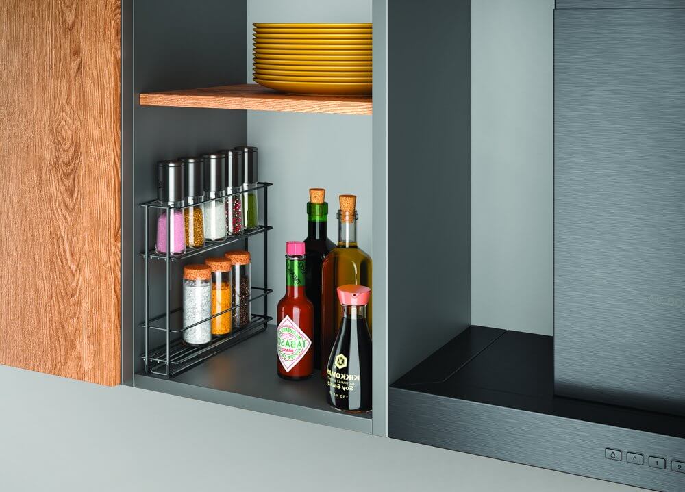 Lava 2 Tier Pull-Out Spice Rack Matte Black - KITCHEN - Spice Racks - Soko and Co