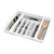 Madesmart 8 Compartment Expandable Grip Base Cutlery Tray White - KITCHEN - Cutlery Trays - Soko and Co