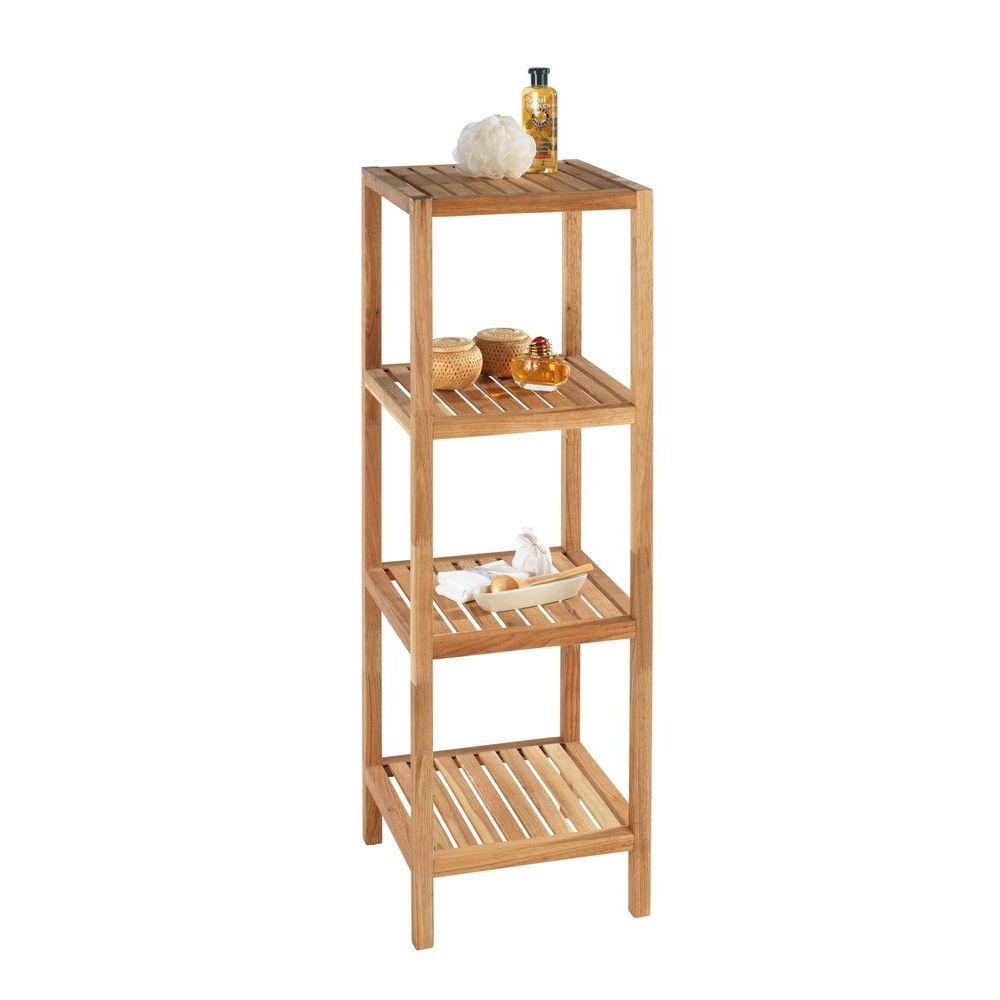 Norway 4 Tier Shelving Unit Walnut - HOME STORAGE - Shelves and Cabinets - Soko and Co