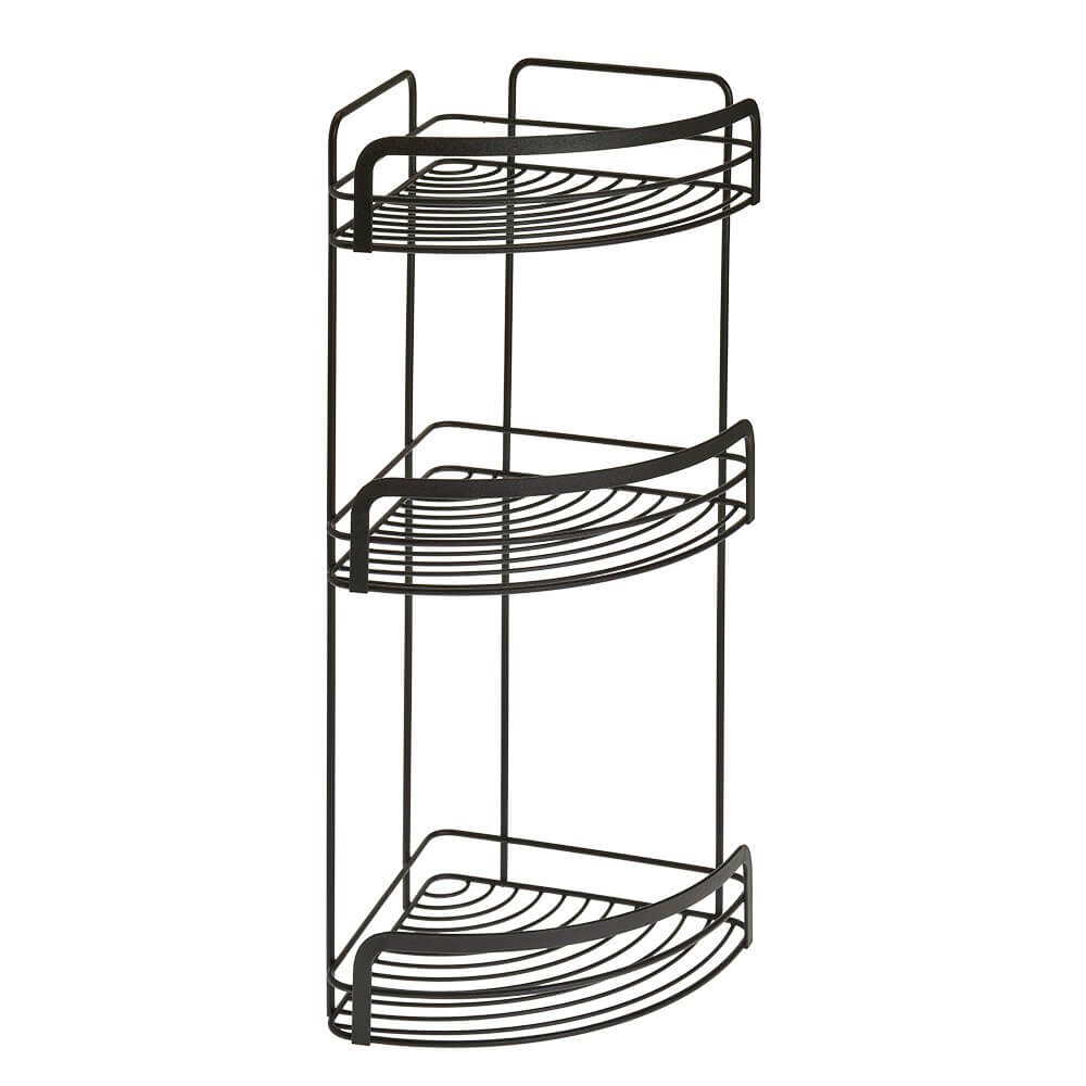 Origin 3 Tier Corner Shower Caddy & Shelf Matte Black - BATHROOM - Shower Caddies - Soko and Co