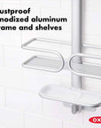 OXO 3 Tier Aluminium Shower Caddy - BATHROOM - Shower Caddies - Soko and Co