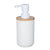 Posa Soap Dispenser White & Bamboo - BATHROOM - Soap Dispensers and Trays - Soko and Co