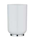 Posa Toothbrush Tumbler White & Chrome - BATHROOM - Toothbrush Holders - Soko and Co