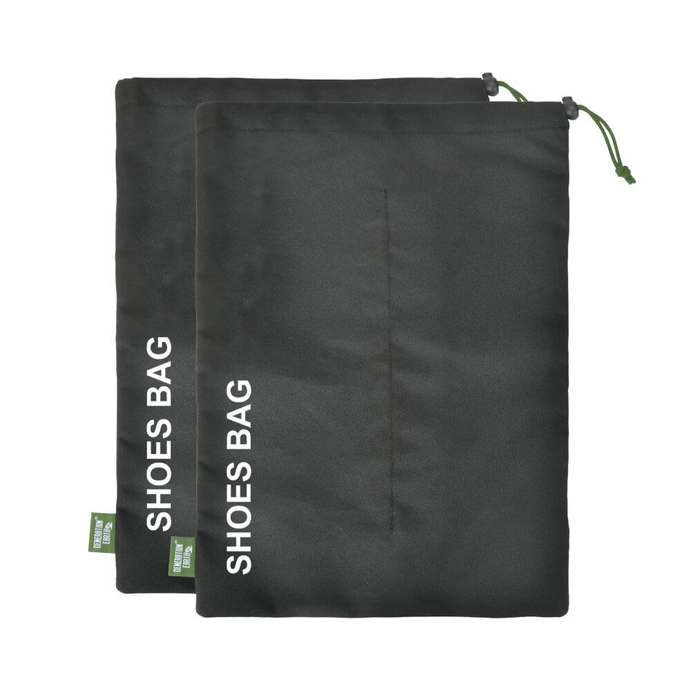 Recycled Travel Shoe Bags Pack Black Soko Co - Main Image