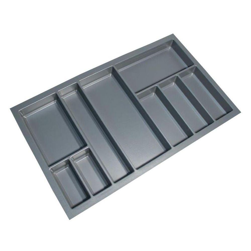 Sky 9 Compartment Custom Fit Cutlery Tray Grey - KITCHEN - Cutlery Trays - Soko and Co