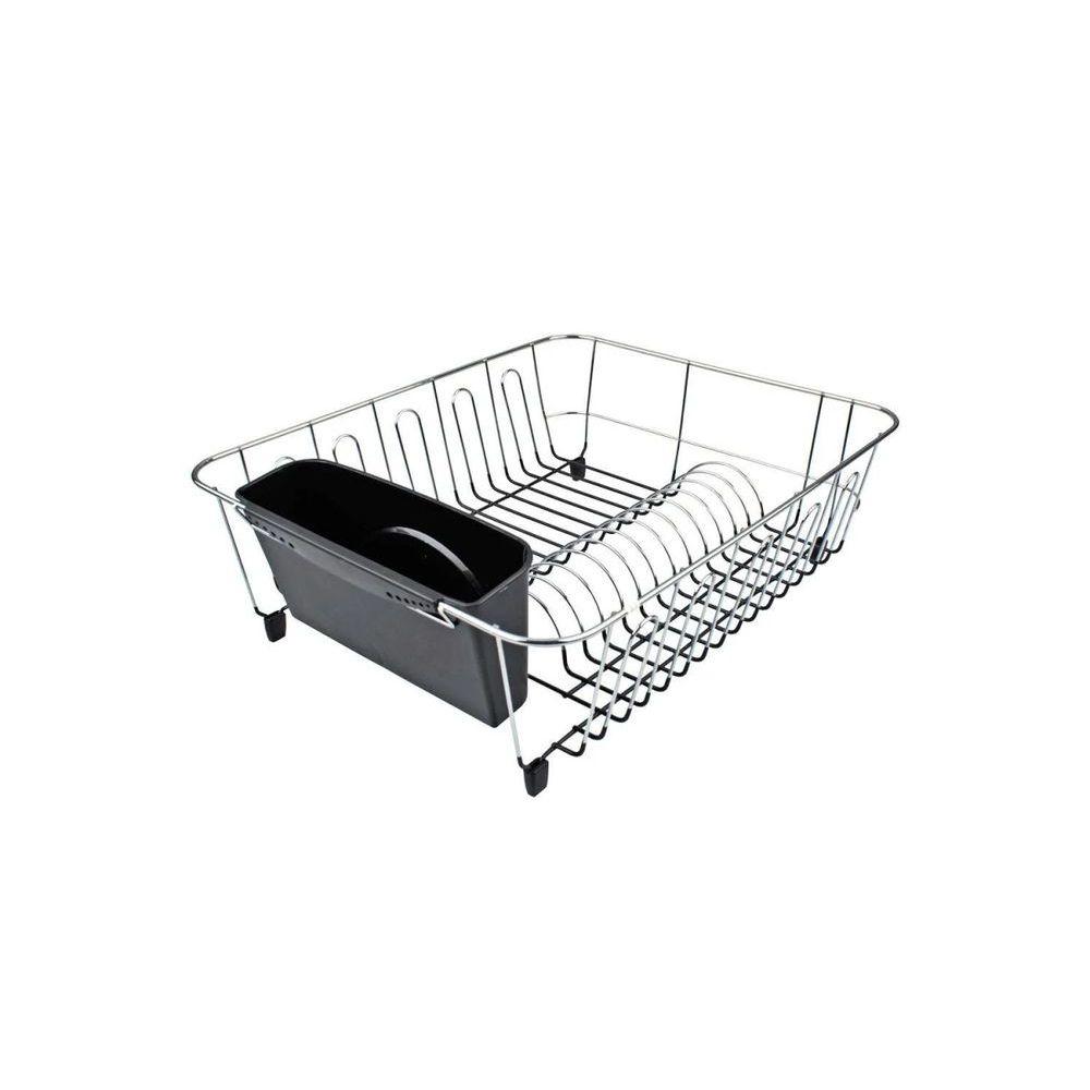 Small Chrome Plated Dish Rack Black - KITCHEN - Dish Racks and Mats - Soko and Co