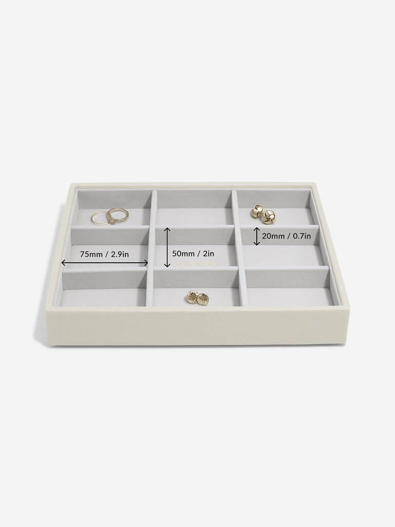 Stackers Classic 9 Compartment Jewellery Tray Oatmeal - WARDROBE - Jewellery Storage - Soko and Co