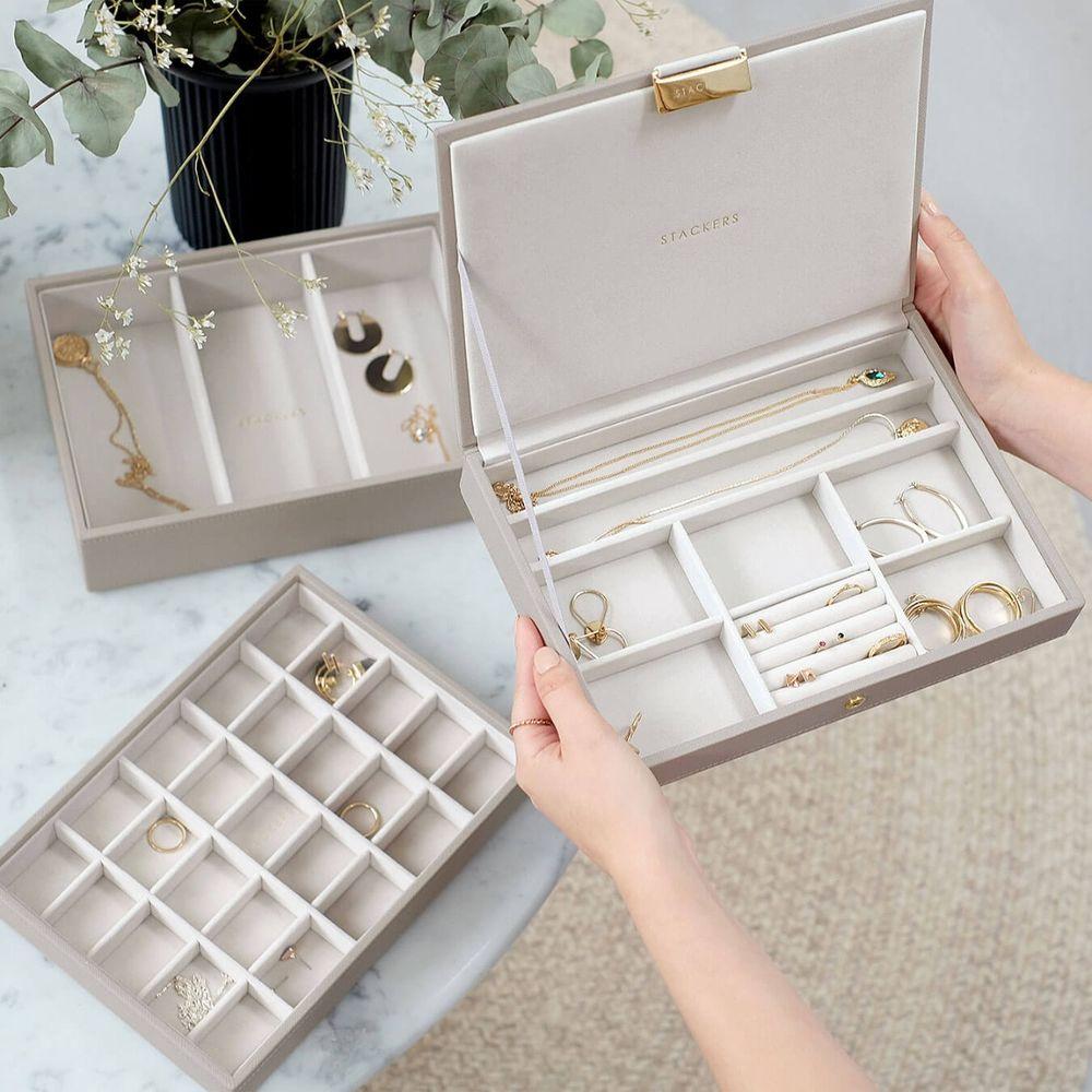 Stackers Classic Jewellery Tray Set Taupe