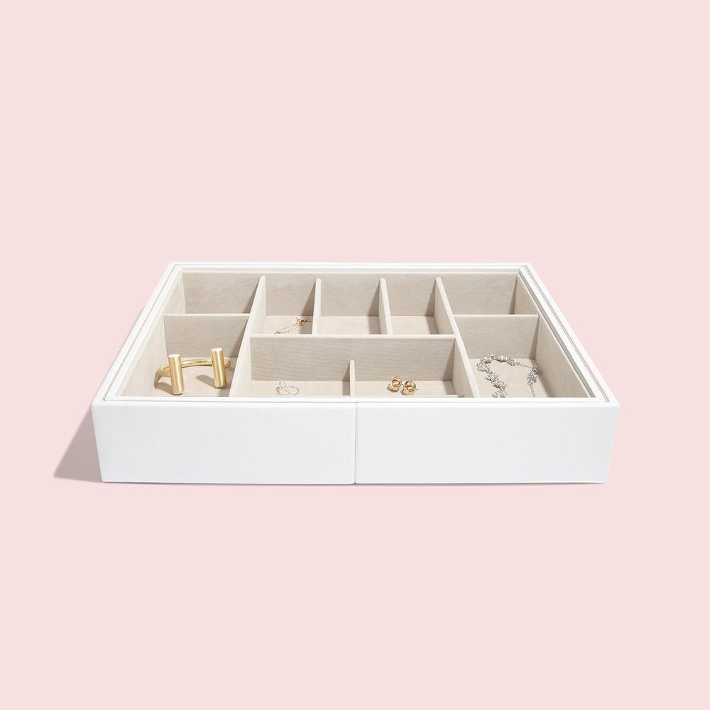 Stackers Large Expanding Jewellery Drawer Organiser White - WARDROBE - Jewellery Storage - Soko and Co