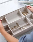 Stackers Supersize 11 Compartment Deep Jewellery Tray Taupe - WARDROBE - Jewellery Storage - Soko and Co
