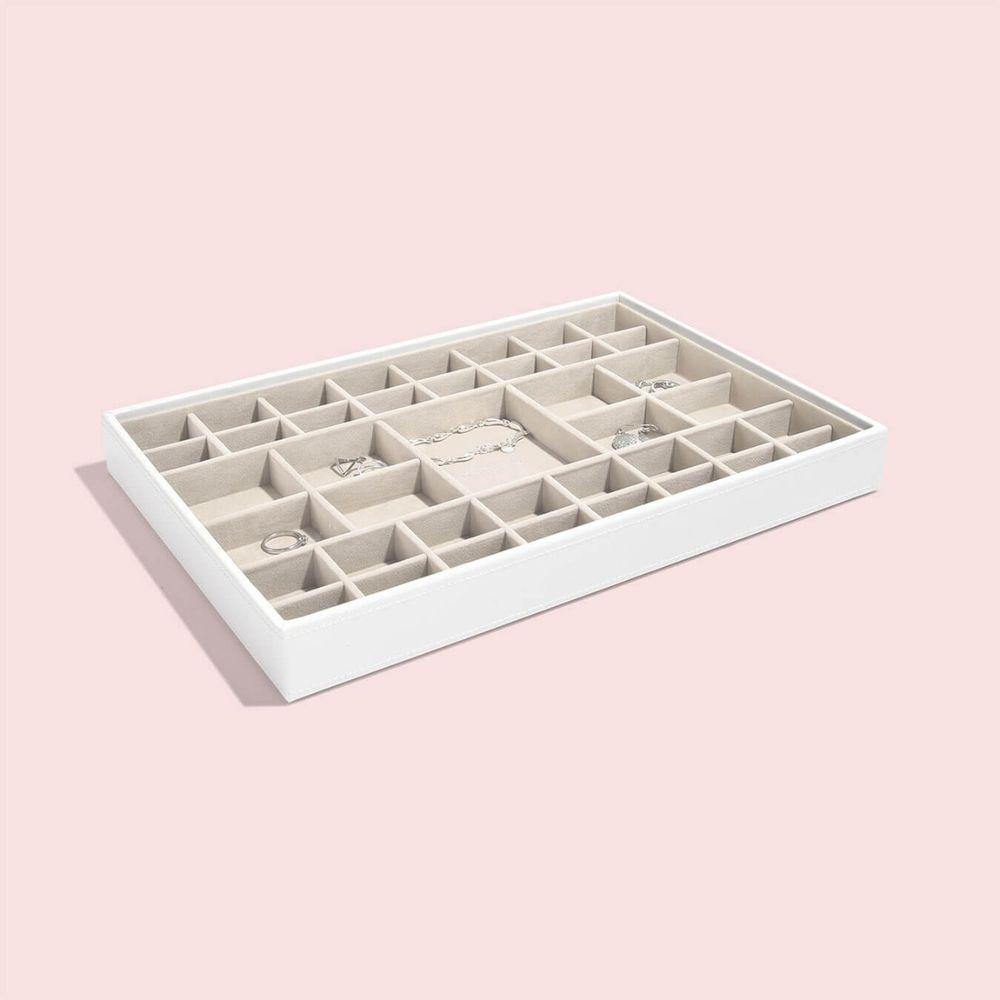 Stackers Supersize 41 Compartment Jewellery Tray White - WARDROBE - Jewellery Storage - Soko and Co