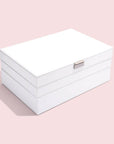 Stackers Supersize Jewellery Tray Set White - WARDROBE - Jewellery Storage - Soko and Co