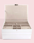 Stackers Supersize Jewellery Tray Set White - WARDROBE - Jewellery Storage - Soko and Co