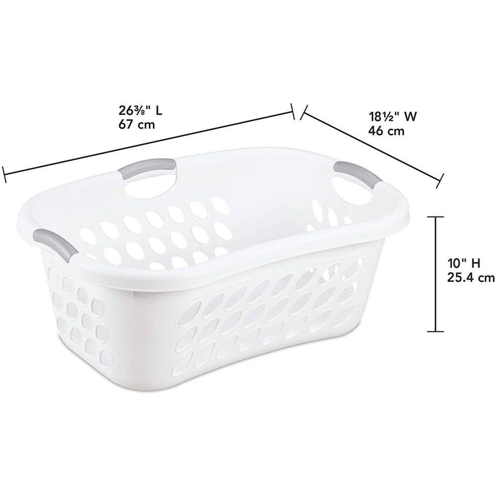 Sterilite 44L Hip Hugger Laundry Basket White - LAUNDRY - Baskets and Trolleys - Soko and Co