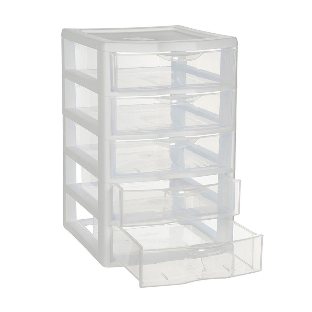 Sterilite 5 Drawer Small Drawer Unit White - HOME STORAGE - Office Storage - Soko and Co