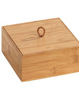 Terra Bamboo Storage Box with Lid Medium - BATHROOM - Makeup Storage - Soko and Co