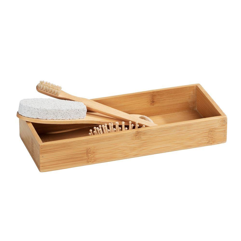 Terra Bamboo Tray with Lid - BATHROOM - Makeup Storage - Soko and Co